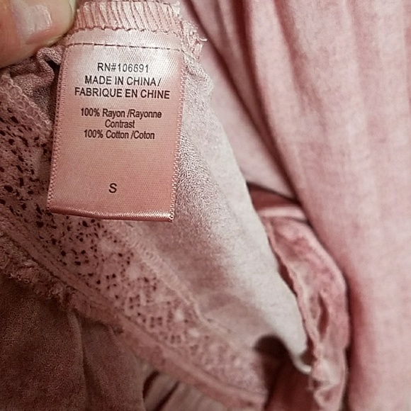 On The Road... Boho Festival Trapeze Faded Rose Dress NWT - Picture 4 of 6